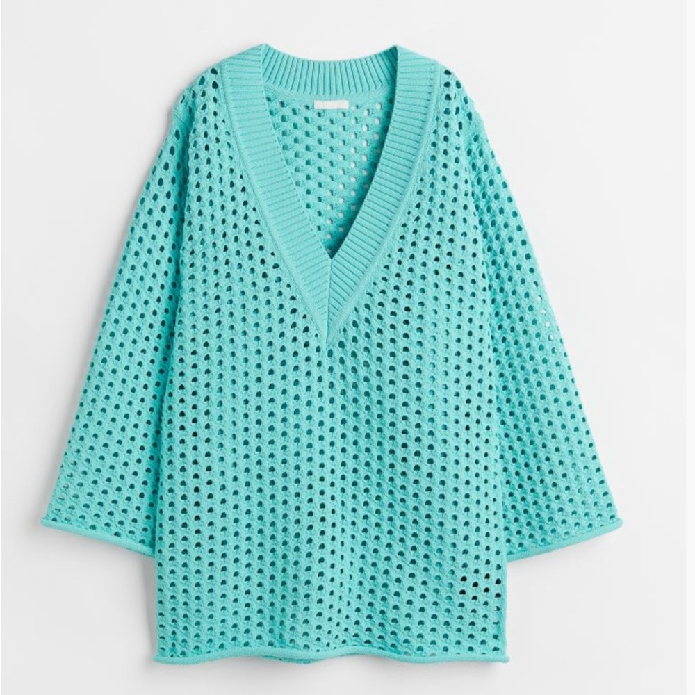 H&M Hole Knit Dress Summer Swimsuit Cover Up